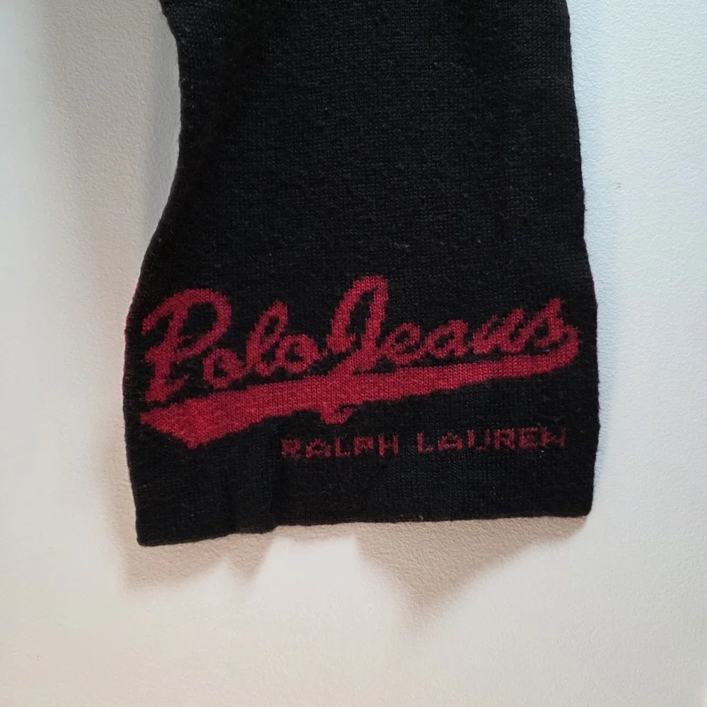 Ralph Lauren Polo Jeans Co. Knit Winter‎ Scarf Black And White